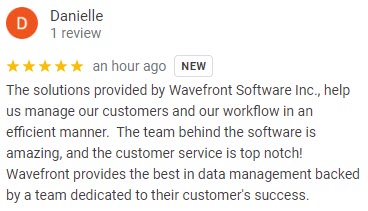 5-Star customer review focusing on customer service.