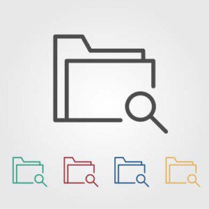 Searching folders for audit data
